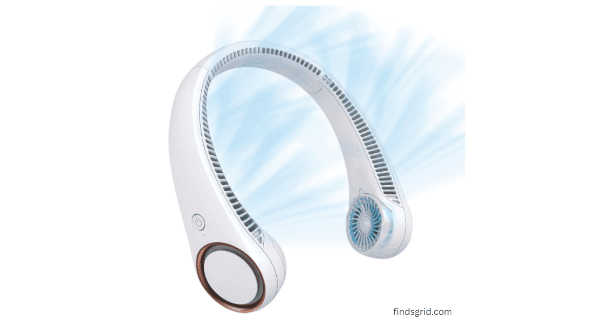 CIVPOWER neck fan review and wearable personal cooling fan on a white background