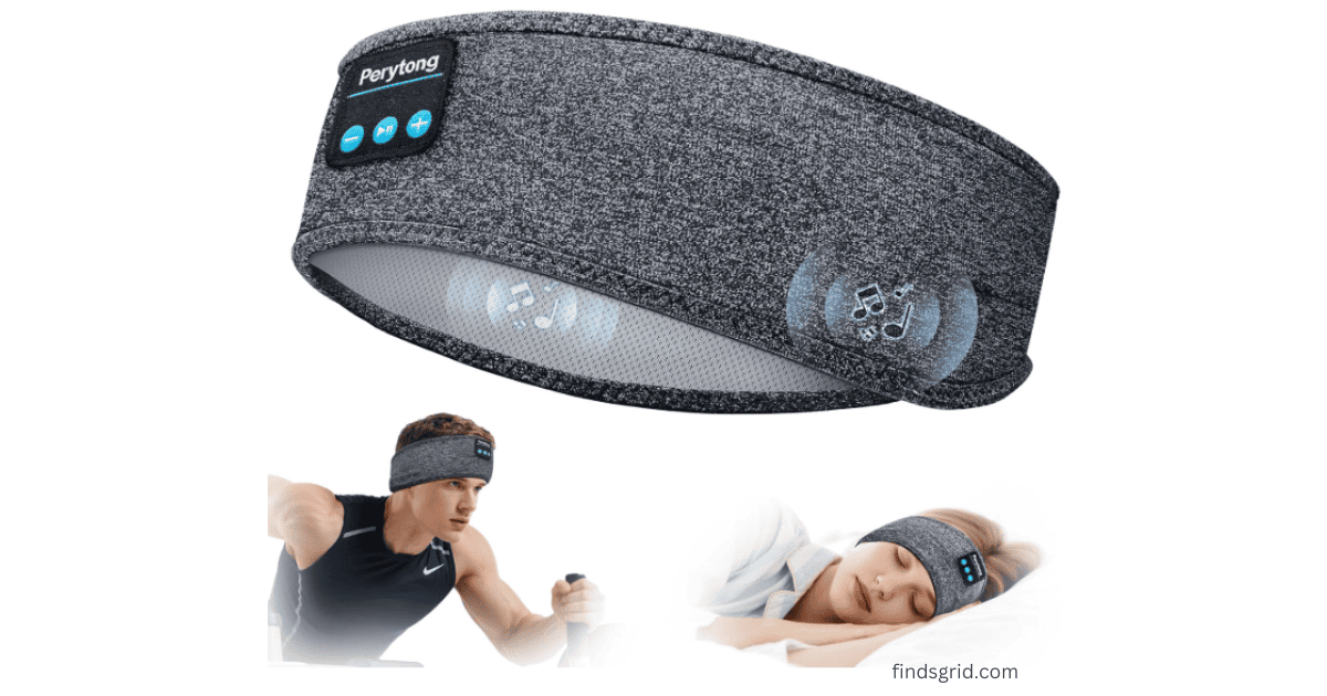 Perytong 3-in-1 bluetooth sleep headphones and wireless sports headband for side sleepers
