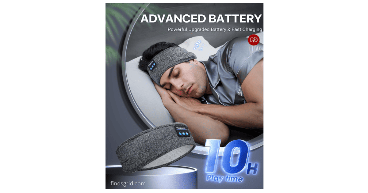 Perytong sleep headphones advanced long lasting battery life for all-night playback