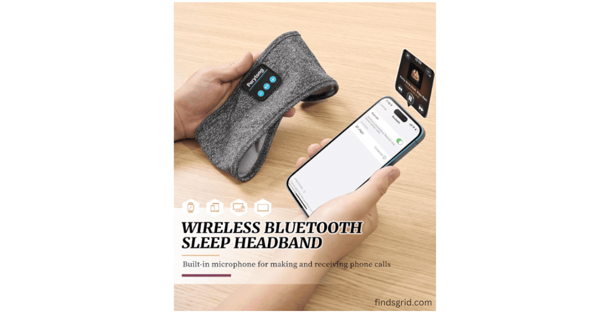 Perytong wireless bluetooth sleep headband pairing setup with a smartphone