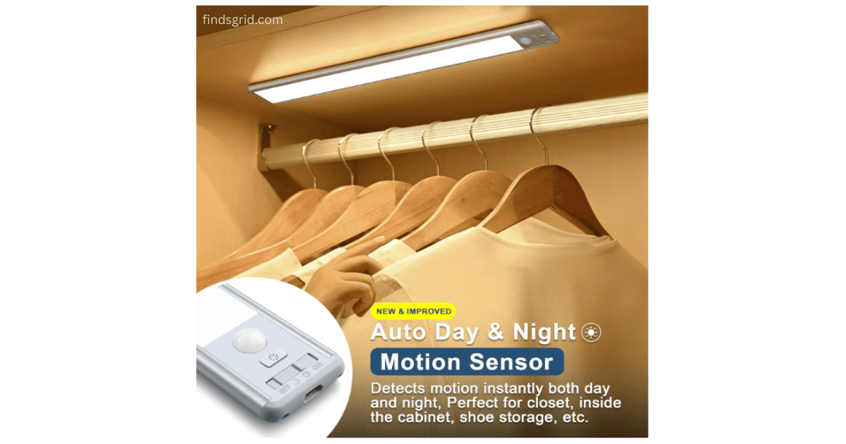 BLS under cabinet motion sensor lights auto day and night mode settings