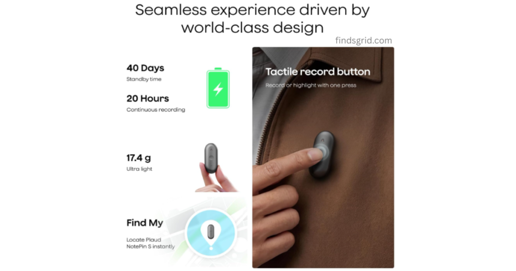 Plaud NotePin S Review The Ultimate AI Wearable Notetaker battery