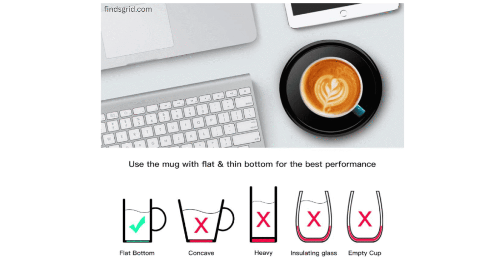 Best flat bottom mugs compatible with BESTINNKITS coffee warmer