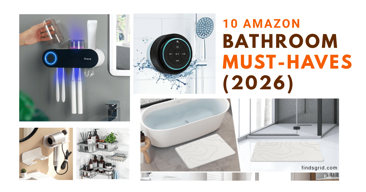 10 must-have bathroom gadgets and amazon organization finds for small spaces