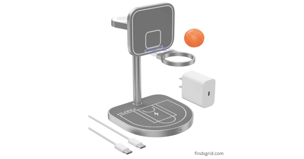 KU XIU X85 3-in-1 Magnetic Wireless Charger Review basketball hoop charging stand setup