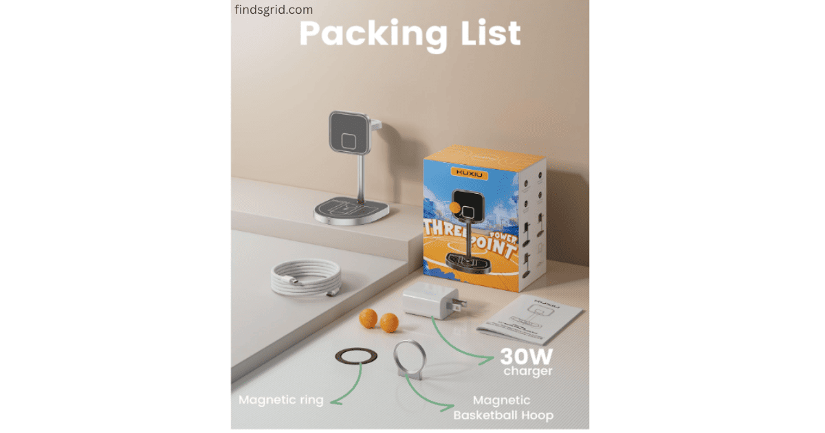 KU XIU X85 3-in-1 magnetic wireless charging station packing list