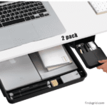 Navtcow Under Desk Drawer Review Under Desk Drawer 2 Pack installed on a white office setup with stationery