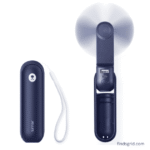 JISULIFE Portable Handheld Fan Review - Deluxe mini fan product setup on a clean background.