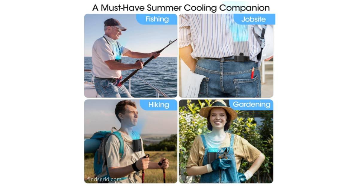 Heelkl Wearable Belt Fan Review - Ideal for Hiking Fishing and Jobsite Work