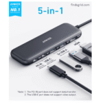 Anker 332 5-in-1 USB-C Hub - The World's Leading Supplier - product overview showing HDMI, USB-C, USB-A, and PD-IN ports