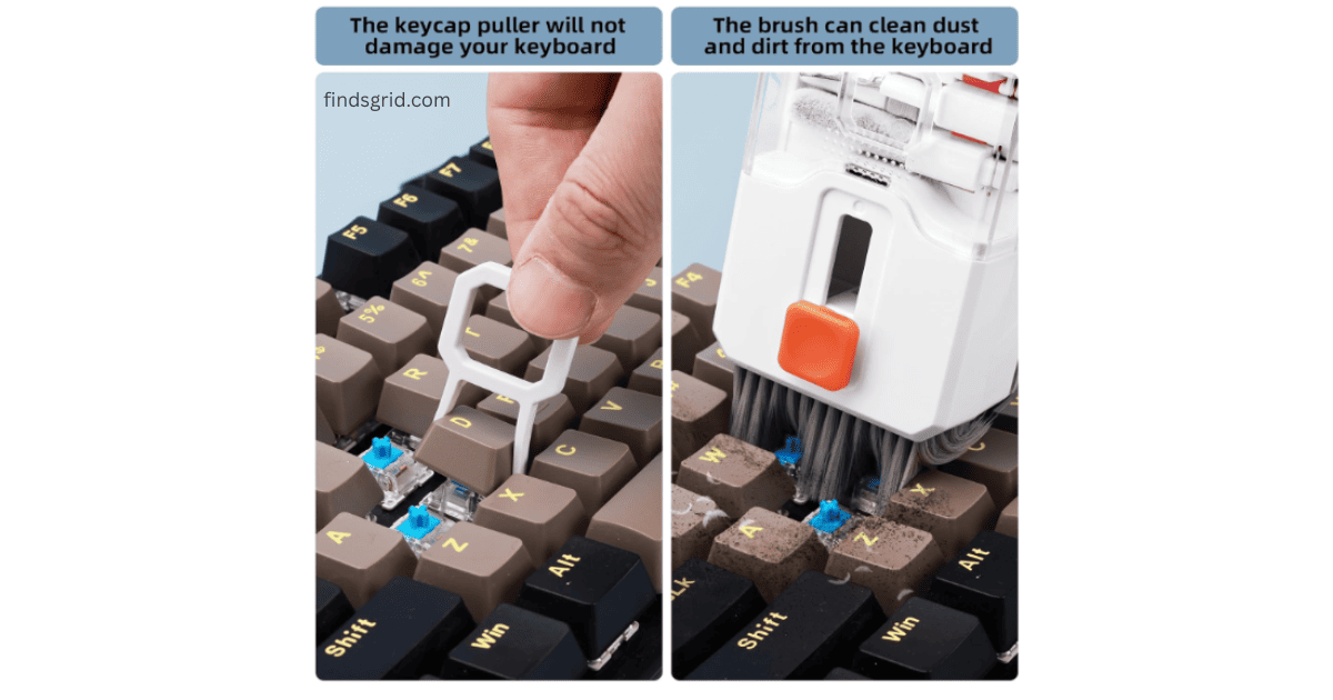 How to use keycap puller and brush on mechanical gaming keyboard safely