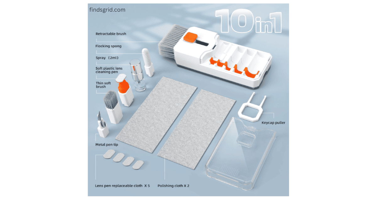 Ordilend 10-in-1 multi function pc accessories cleaner parts list
