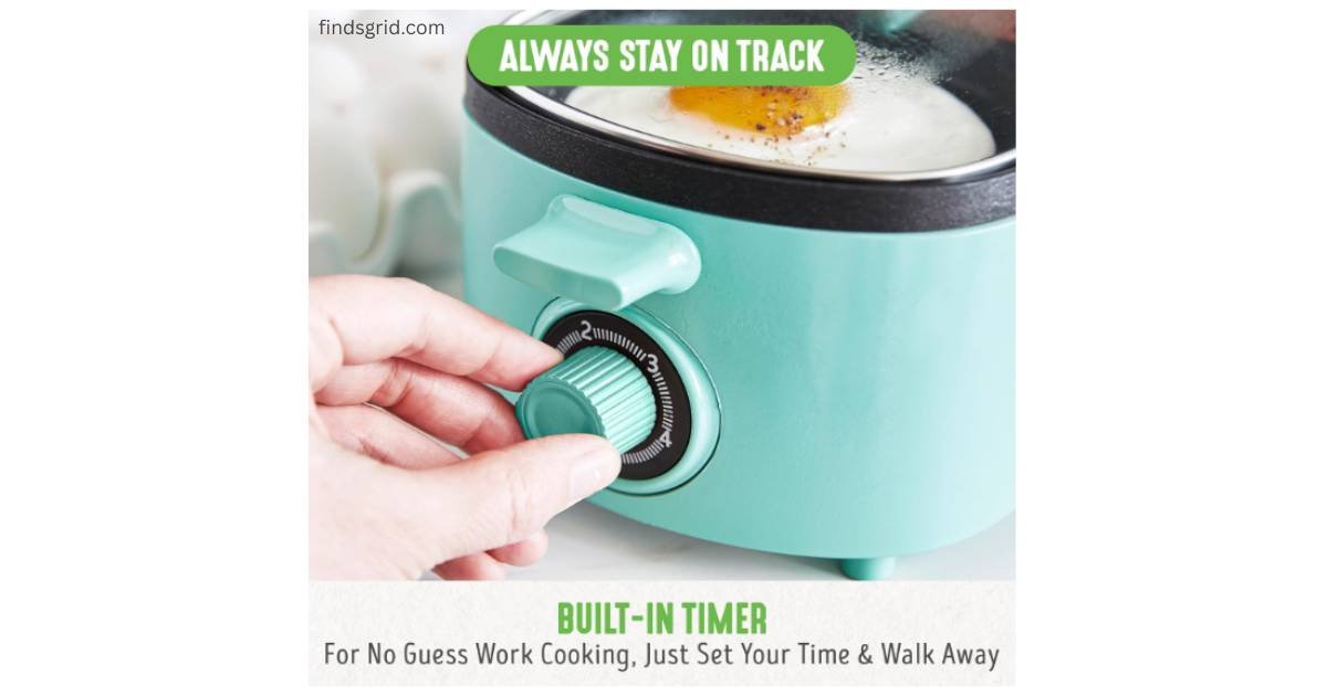 Adjustable timer knob on GreenLife breakfast station