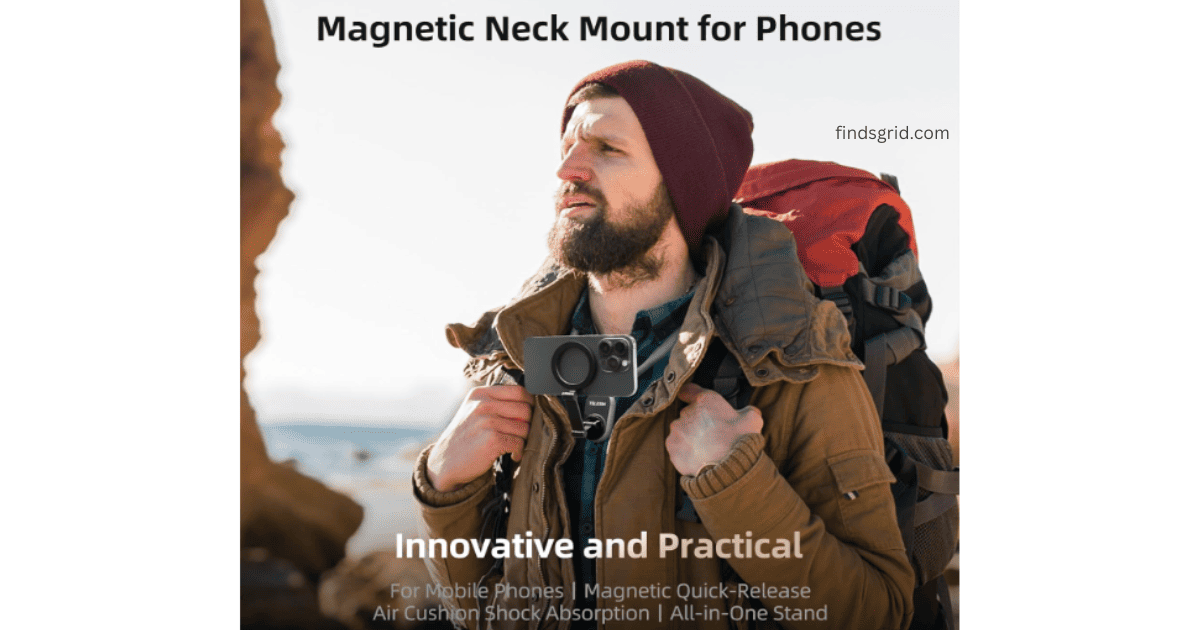 Telesin Magnetic Neck Mount for POV Vlogging and Hiking