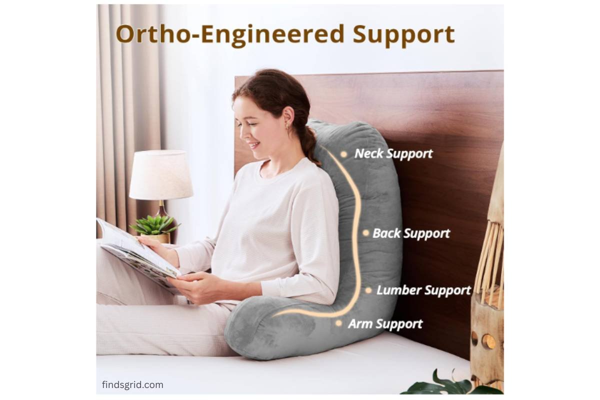 SASTTIE backrest reading pillow with neck lumbar and arm support