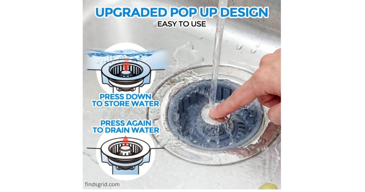 How to use Zaa pop up sink strainer press mechanism to store and drain water