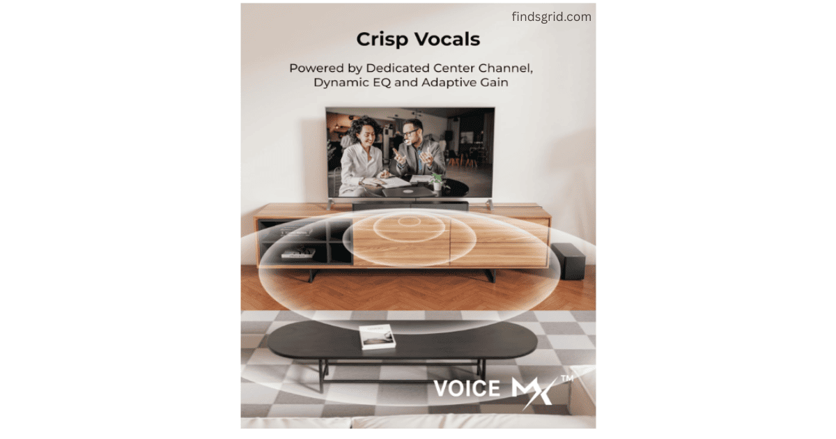 VoiceMX audio technology for crisp vocals and clear sports commentary