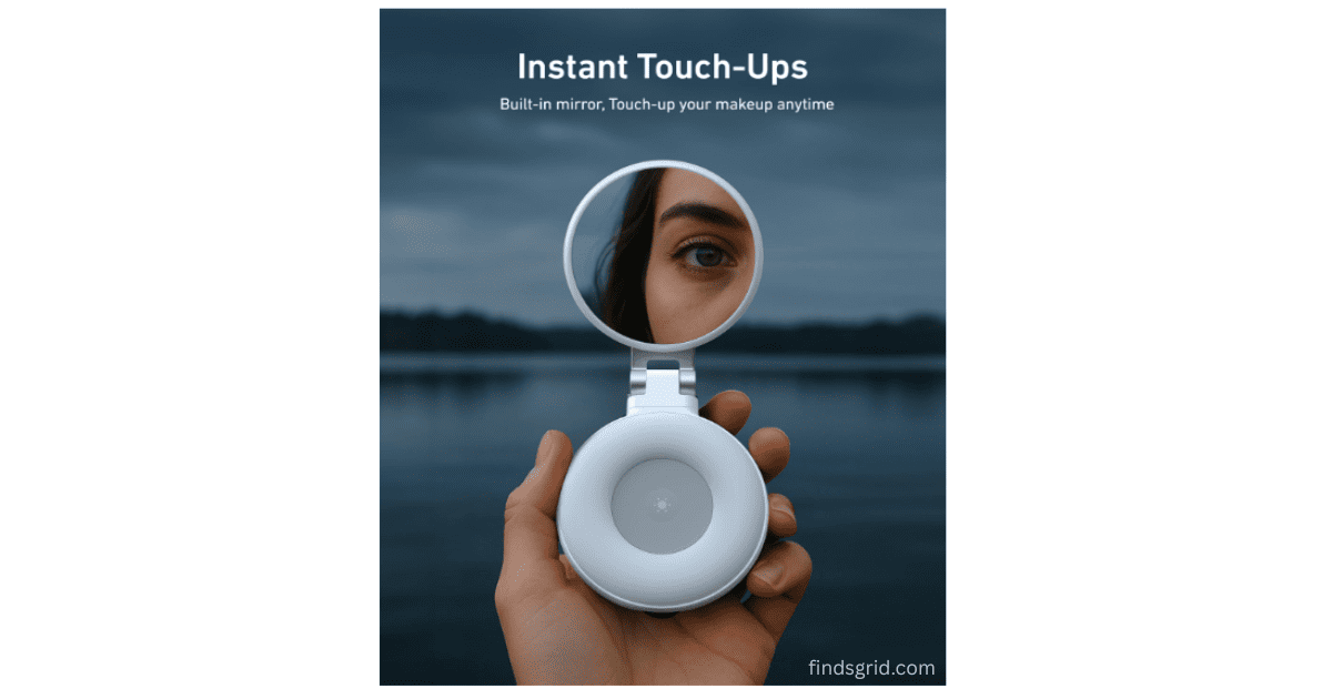 TELESIN MagSafe ring light with 56mm high-definition built-in makeup mirror