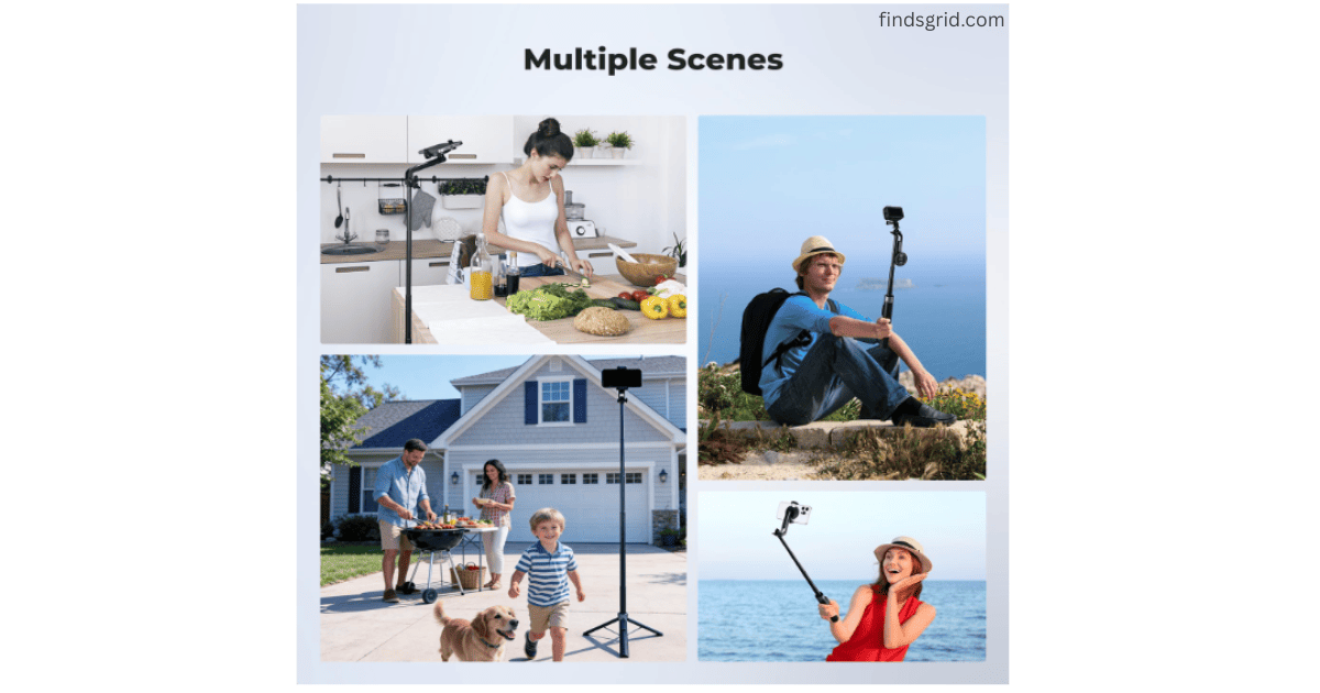 Multiple photography and vlogging scenarios using K&F Concept TF08