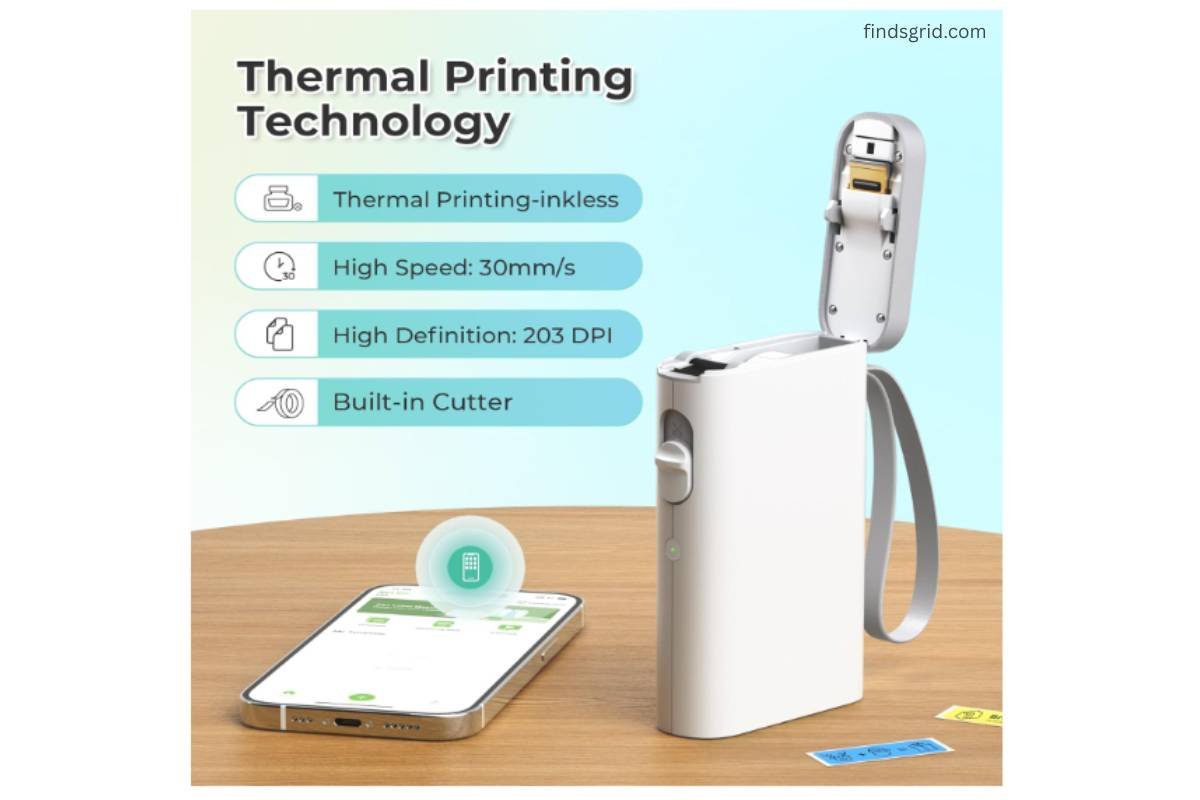 Nelko P21 thermal printing head 203 DPI and built in manual cutter
