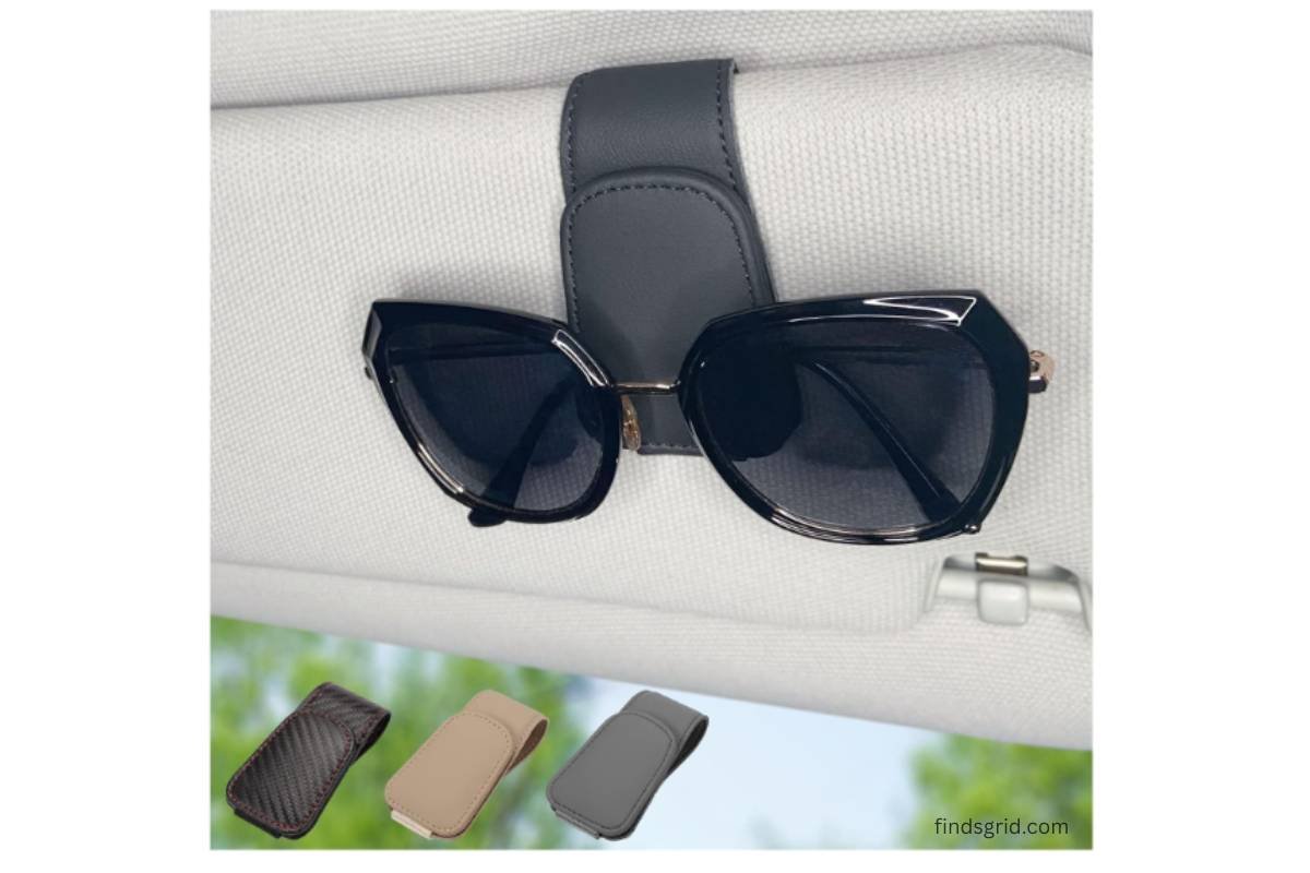 CHOSMOYI Magnetic Leather Sunglass Holder