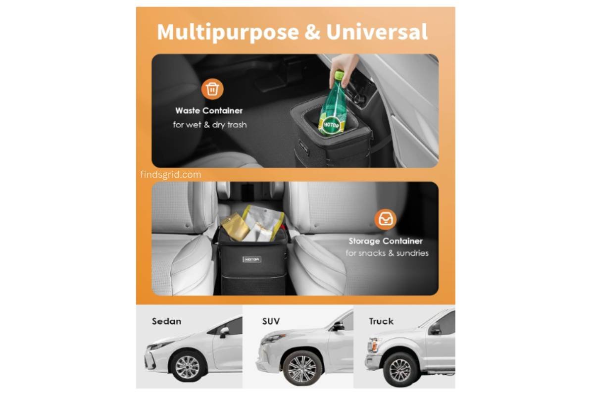 HOTOR Car Trash Can