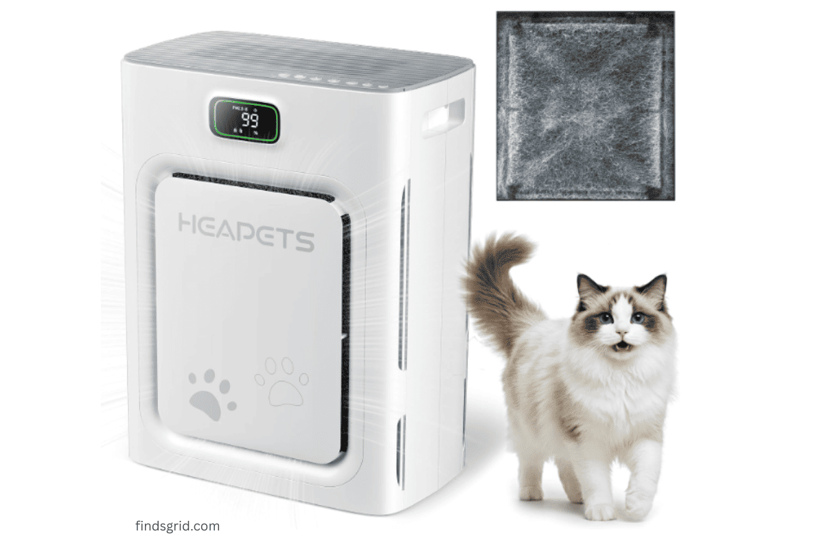 HEAPETS P358 Air Purifier Review - washable pre-filter close-up
