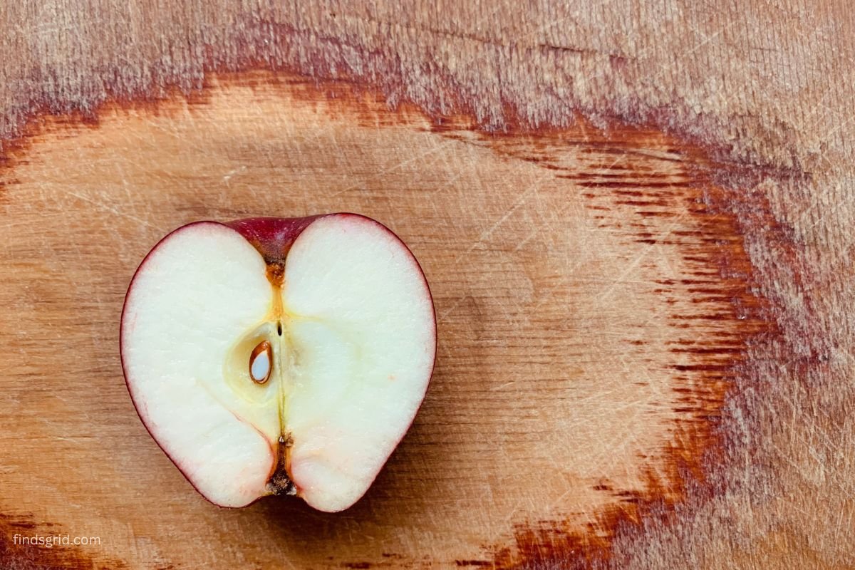 apple cut in half showing seeds for cold stratification
