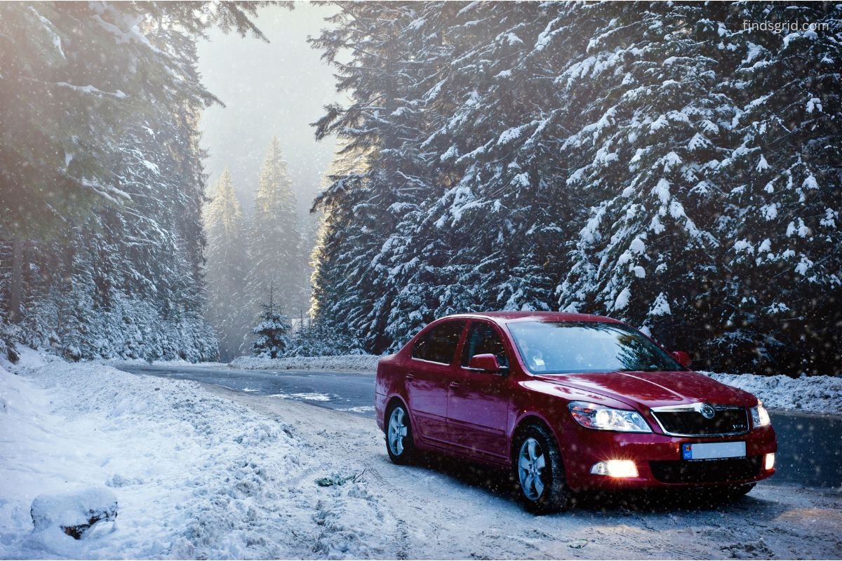 prepare your car for winter hiking trips at a snowy trailhead parking lot